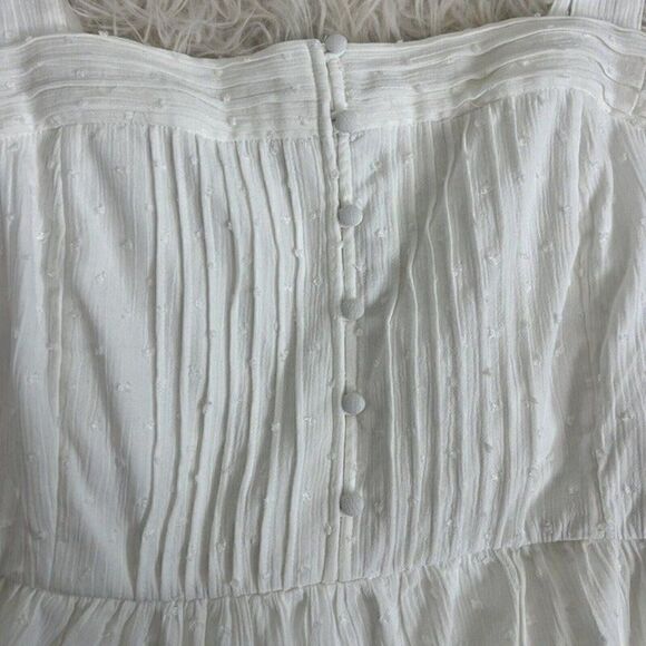 Torrid Womens 3X White Swiss Dot Washable Gauze Tiered Pin Tuck Tank Top NWT - Picture 8 of 12